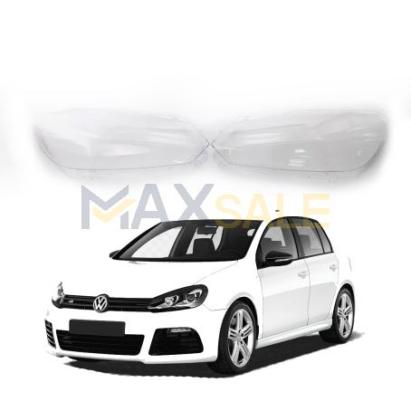 Комплект стъкла / капаци за фарове за VW Golf 6 (09-13), ляво и дясно 