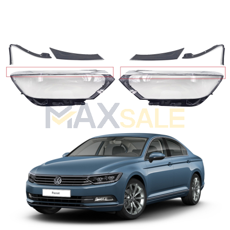 Комплект стъкла / капаци за фарове VW Passat B8 IQ Light FULL LED Matrix (14-20), ляво и дясно 