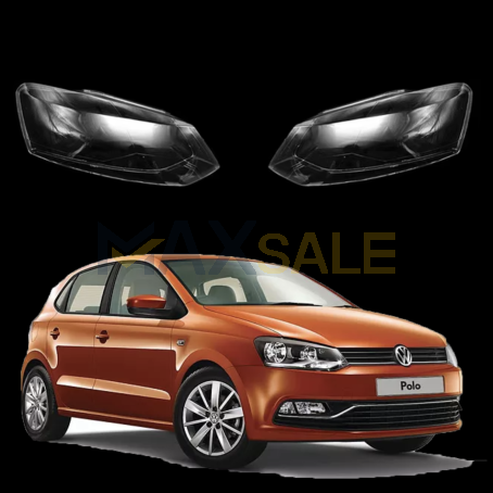 Комплект стъкла / капаци за фарове VW Polo (10-17), ляво и дясно 