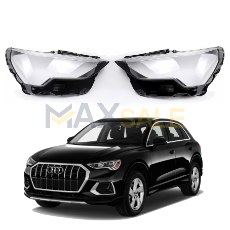 Комплект стъкла / капаци за фарове Audi Q3 (19-22), ляво и дясно 