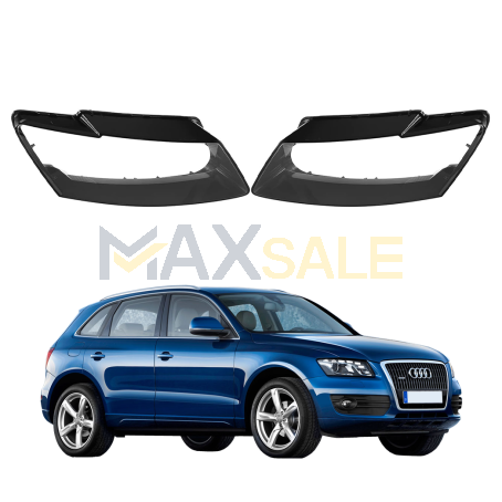 Комплект стъкла / капаци за фарове Audi Q5 (08-12), ляво и дясно 