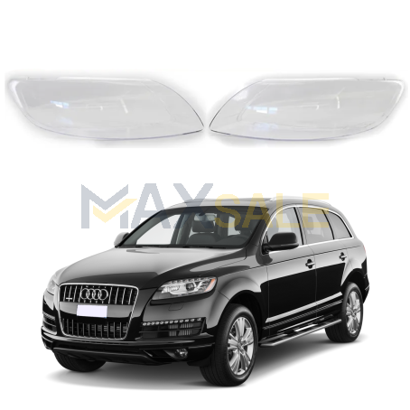 Комплект стъкла / капаци за фарове Audi Q7 (09-16), ляво и дясно 