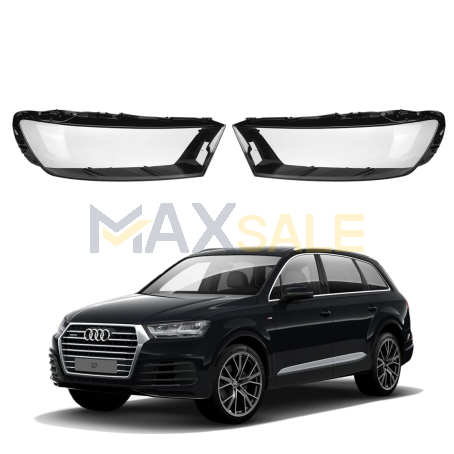 Комплект стъкла / капаци за фарове Audi Q7 (17-20), ляво и дясно 
