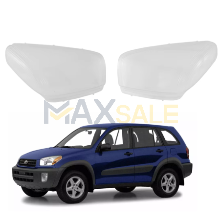 Комплект стъкла / капаци за фарове Toyota RAV4 (01-04), ляво и дясно 