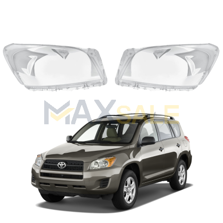 Комплект стъкла / капаци за фарове Toyota RAV4 (08-11), ляво и дясно 