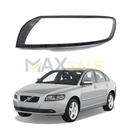 Ляво стъкло за фар на Volvo S40 (2007-2012)