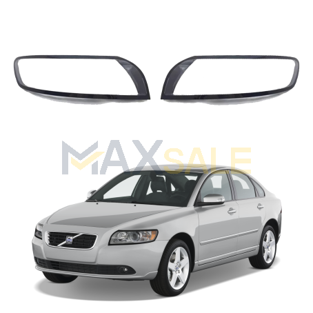 Комплект стъкла за фарове на Volvo S40 (2007-2012), ляво и дясно 