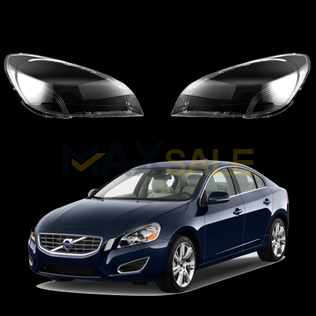 Комплект стъкла / капаци за фарове Volvo S60 (09-13), ляво и дясно 