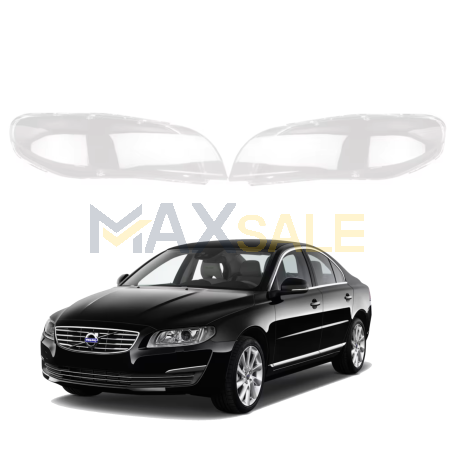 Комплект стъкла / капаци за фарове Volvo S80 (07-17), ляво и дясно 