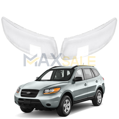 Комплект стъкла / капаци за фарове Hyundai Santa Fe (2006-2012), ляво и дясно 
