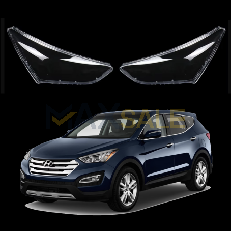 Комплект стъкла / капаци за фарове Hyundai Santa Fe (2013-2017), ляво и дясно 