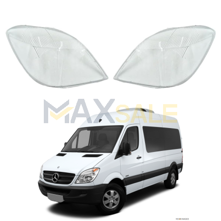 Комплект стъкла / капаци за фарове Mercedes-benz Sprinter (08-12), ляво и дясно 