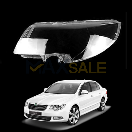 Ляво стъкло / капак за фар Skoda Superb 2 (09-12)