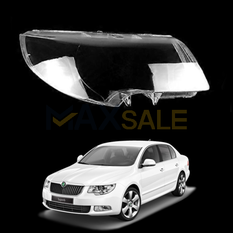 Дясно стъкло / капак за фар Skoda Superb 2 (09-12)