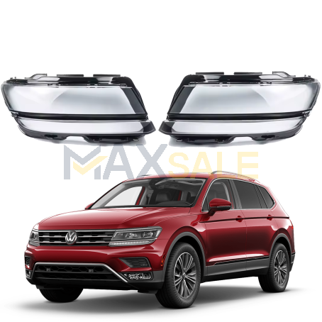 Комплект стъкла за LED фарове на VW Tiguan (2017-2020), ляво и дясно 