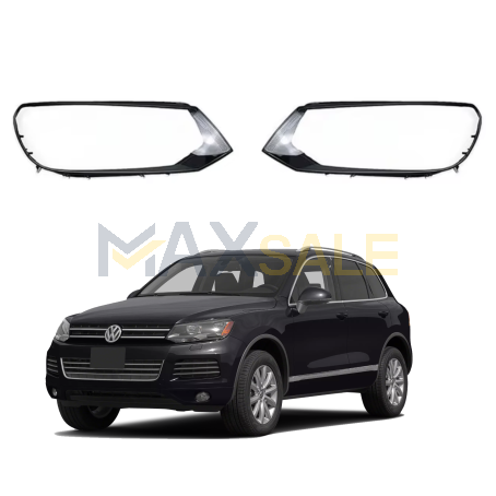 Комплект стъкла / капаци за фарове VW Touareg (12-15), ляво и дясно 