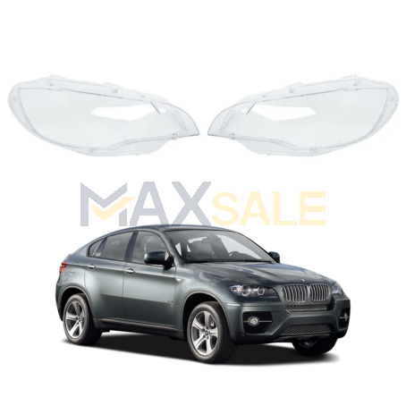 Комплект стъкла / капаци за фарове BMW X6 E71 (06-14), ляво и дясно 