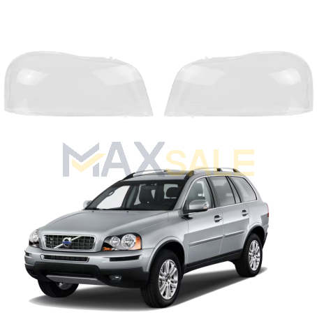 Комплект стъкла / капаци за фарове Volvo XC90 (04-13), ляво и дясно 