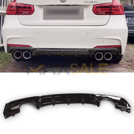 Дифузьор за BMW 3 серия F30 F31 M Performance лип за задна броня (2012-2018)