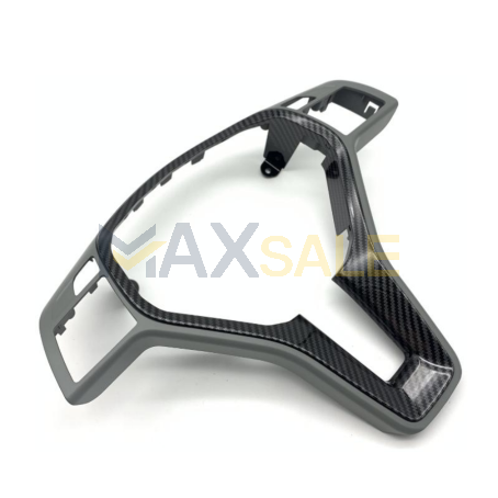 Бленда за волан за Mercedes-Benz A B C E GLK GL GLA CLA, сиво с карбон, 35мм