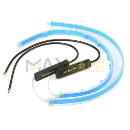 DRL LED ленти с бягащ мигач за дневни светлини 30 / 45 / 60 см, Комплект 2бр.