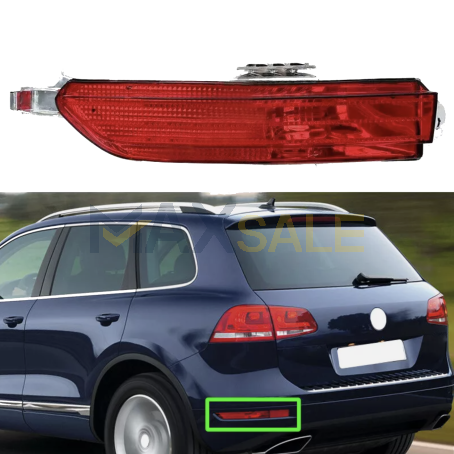 Рефлектор за задна броня за VW Touareg 7P (2010–2014), Ляв, дълга част