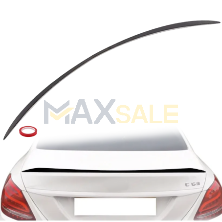 Лип спойлер за багажник C63 style на Mercedes C class W205 (2014-2019г.), черен гланц