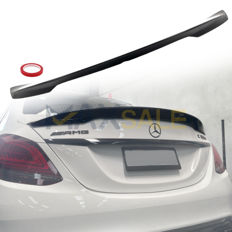 Лип спойлер за багажник Carlsson style на Mercedes C class W205 (2014-2019г.), черен гланц