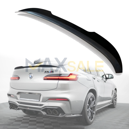 Заден лип спойлер за багажник на BMW X4 G02 (2019+), черен гланц