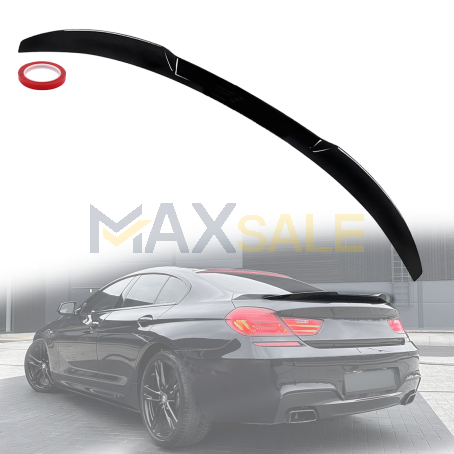 Лип спойлер за багажник M4 style за BMW 6 серия F06 (2012-2017), черен гланц