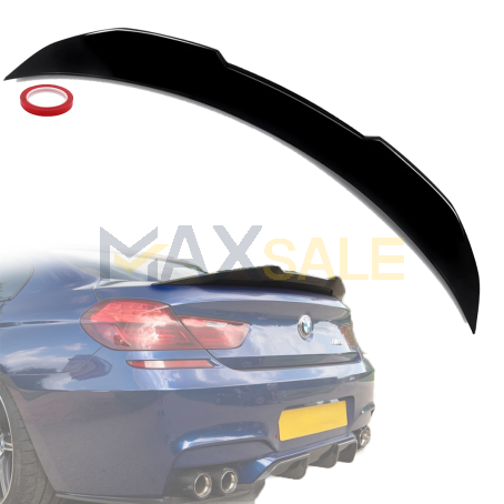 Лип спойлер за багажник PSM style за BMW 6 серия F06 (2012-2017), черен гланц