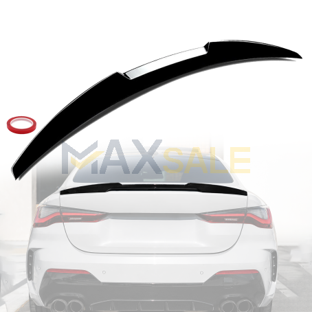 Лип спойлер за багажник на BMW 4 серия G22 M4 style (2021+), черен гланц 