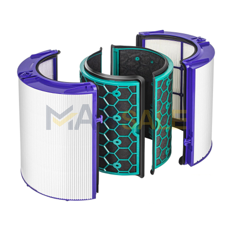 Двоен HEPA филтър с активен въглен за въздухопречиствател Dyson HP04 TP04 DP04 TP05 DP05