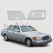Комплект стъкла за фарове на Mercedes-Benz S class W140 (96-98), ляво и дясно