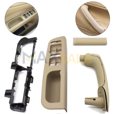 Комплект бежови дръжки за предните врати на VW Golf 4 / Bora / Jetta (1997–2008), за 4 ел. стъкла