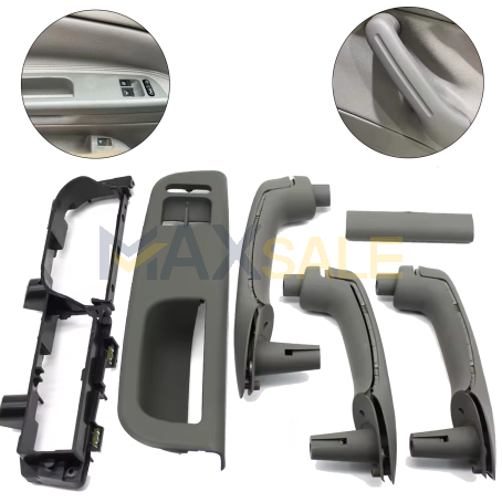Пълен комплект сиви дръжки за всички врати на VW Golf 4 / Bora / Jetta (1997–2008), за 2 ел. стъкла