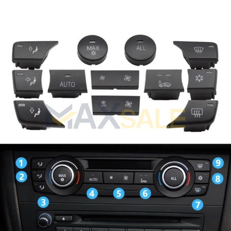 Комплект бутони за климатик 11бр. за BMW 1 3 X3 E90 E91 E92 E83 E84 E87 F25