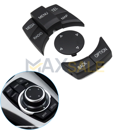 Бутони / копчета за CIC навигация Модел B за BMW 1 3 5 6 серия X1 X5 X6 Z4 E60 E61 E63 E70 E71 E81 E87 E90 E91 E89
