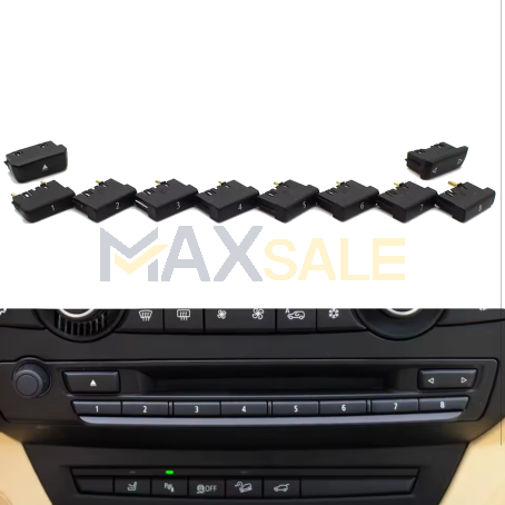 Комплект 10бр бутони за радио Модел А на BMW X5 X6 E70 E71 E72 (2007-2013) - (7,8)