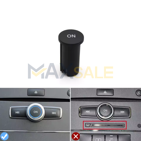 Бутон ON за CD / радио Модел A за Mercedes C E class GLK W204 W212 X204 (2007-2012)