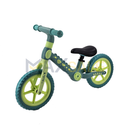 Баланс колело с пластмасови гуми и степенки за краката – зелено