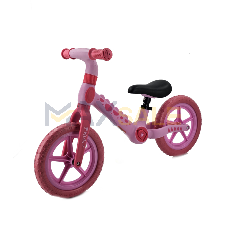 Баланс колело с пластмасови гуми и степенки за краката – розово