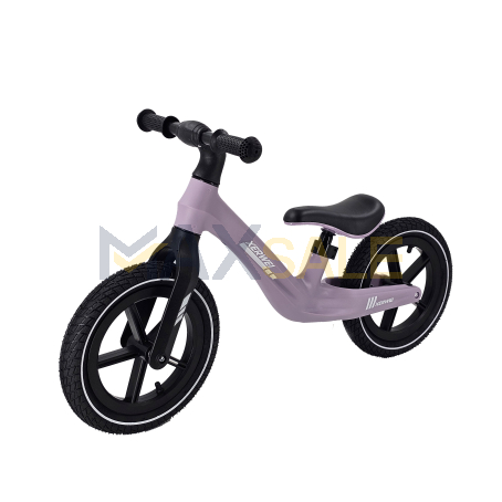 Баланс колело за деца с надуваеми гуми и регулираща се седалка – лилаво