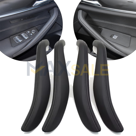 Комплект интериорни кожени капачета за BMW 5 серия G30 G31 G38 M5 F90, черни, 4бр.