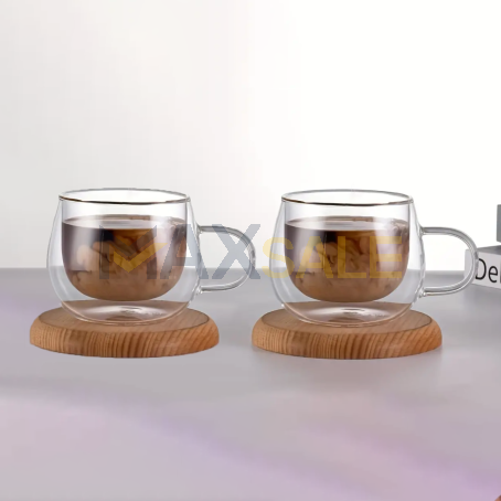 Сет 2 бр. двустенни кафе чаши 150 мл – минималистични и стилни