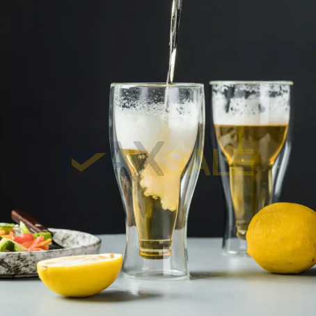 Сет 2 бр. двустенни бирени чаши 350 мл – стилна и изолираща форма