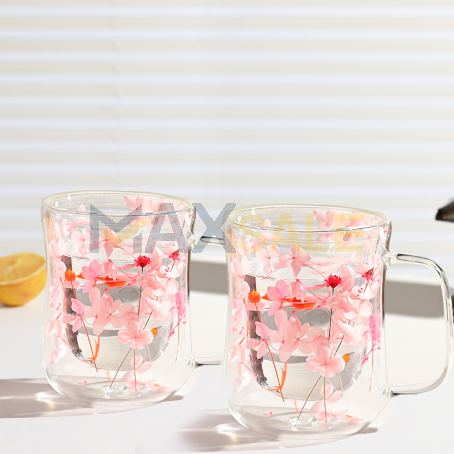 Сет от 2 нежни двустенни чаши „Fairy Blossom“, 400 мл