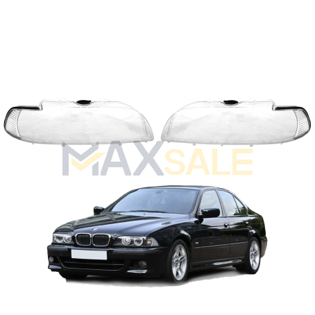 Комплект стъкла за фарове за BMW 5 с УПЛЪТНЕНИЯ, 99-03