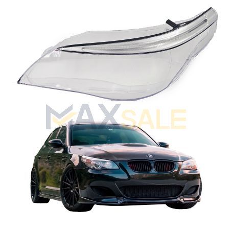 Ляво стъкло за фар за BMW 5 E60 E61 Dynamic Drive (2006-2010)
