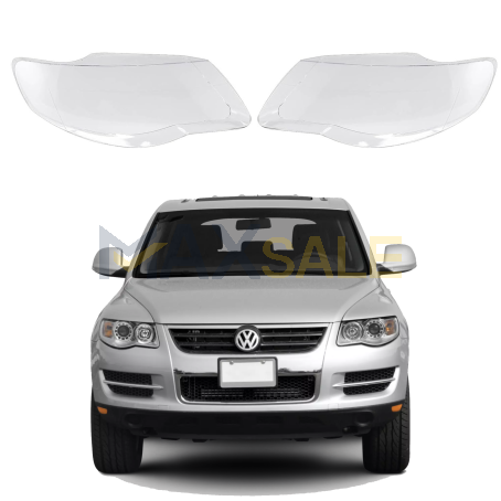 Комплект стъкла / капаци за фарове VW Touareg (08-11), ляво и дясно 